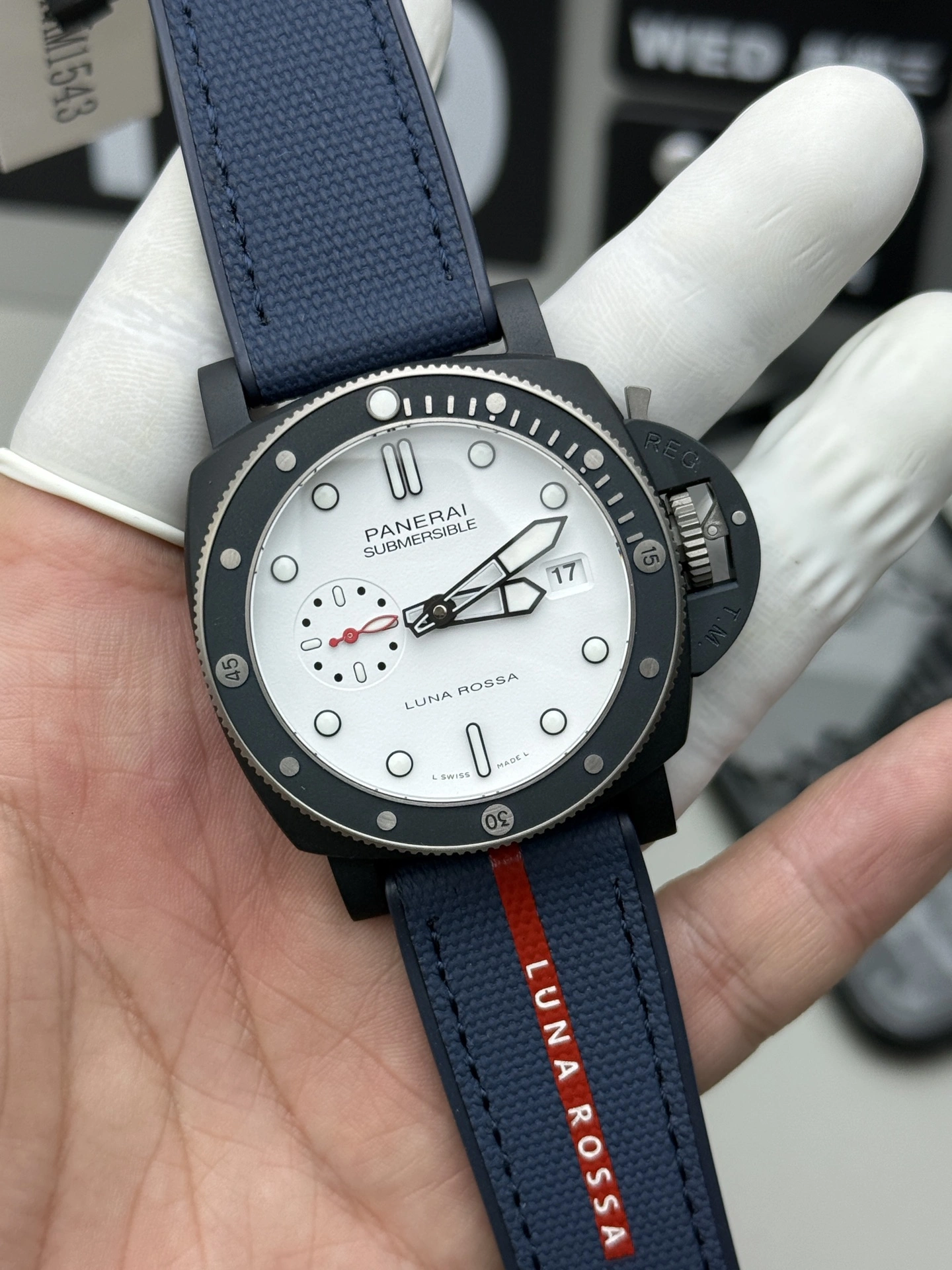 CBD Factory Panerai Submersible QuarantaQuattro Luna Rossa Ti-Ceramitech 44mm PAM01543 1:1 Super Clone – DDP.900 Movement GoAnywhere 418